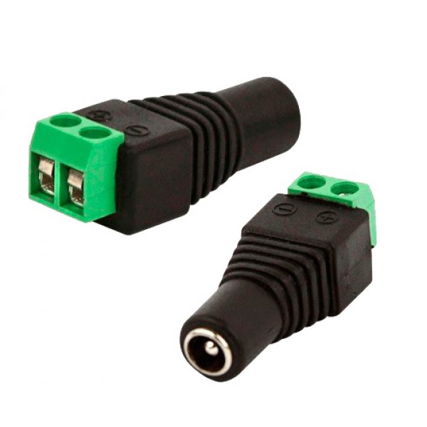 Plug P4 femea  2,1 X 5,5 X 14mm com borne