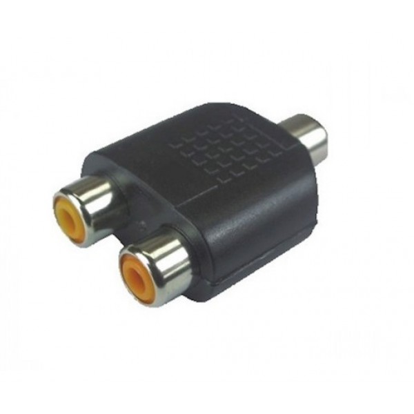 Adaptador Plug RCA Femea para 2 RCA Femea