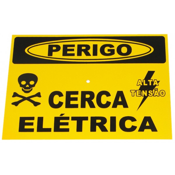 Placa de aluminio ( cuidado cerca eletrica )